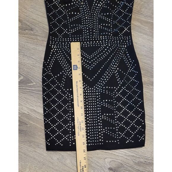 Papaya Womens Dress Black Size S Bedazzle Glitter Sequence Sheath Made In‎ USA - Picture 5 of 9